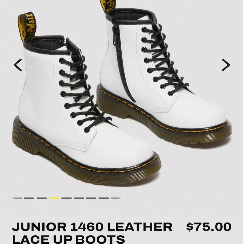 Dr marten JUNIOR 1460 LEATHER LACE UP BOOTS